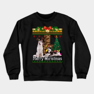 Ugly Christmas Sweater SIBERIAN HUSKY Crewneck Sweatshirt